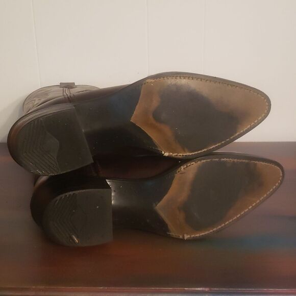 Gently Used Bronco Faux Leather Cowboy Boots Sz 10D main image 12